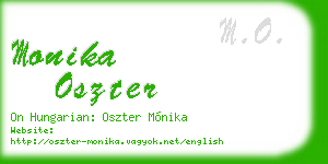 monika oszter business card