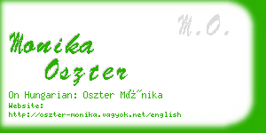 monika oszter business card